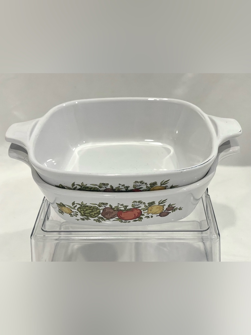 Pair (2) Vintage CorningWare “Spice of Life” 1-3/4 C Baking Dishes | GUC